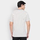 Men's 100% Cotton Round Neck Half Sleeves T-Shirt, Off White, small