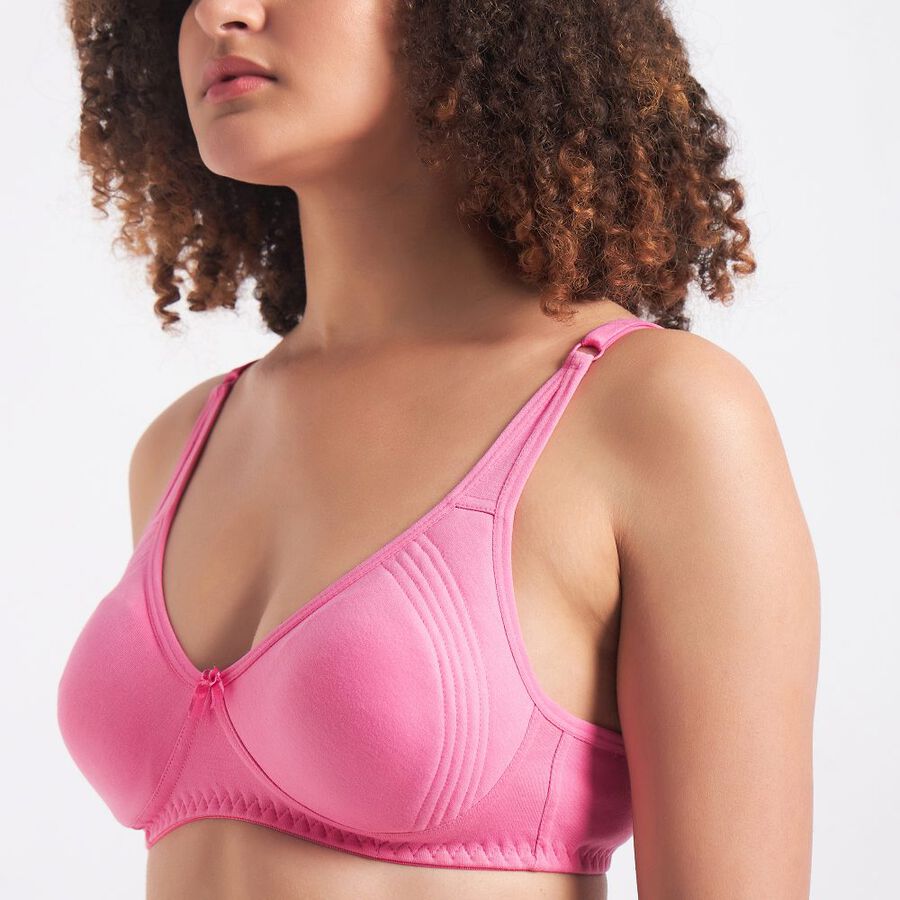 Ladies' Non-Padded Bra, Pink, large image number null