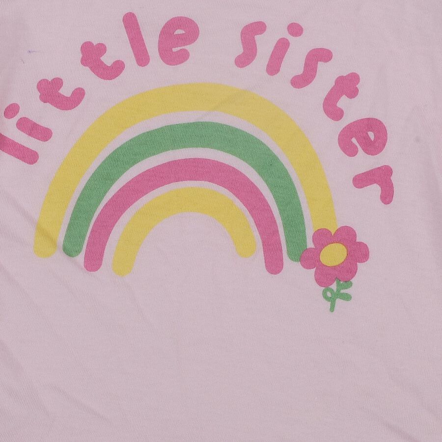 Infants' Pink Cotton Round Neck Casual Vest, Light Pink, large