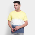 Cotton Overdyed Round Neck T-Shirt, Yellow, small image number null
