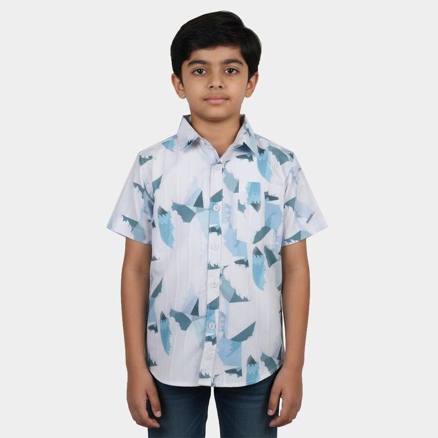 Boys' Casual Shirt, सफ़ेद, large