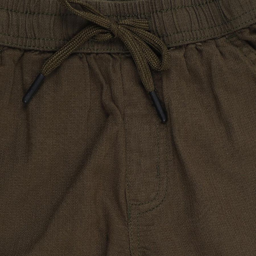 Boys' Olive Regular Fit Jogger Trousers, Olive, large