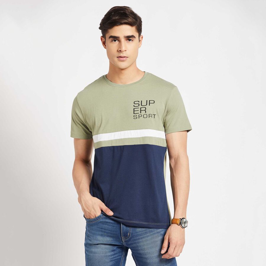 Round Neck T-Shirt, Light Green, large image number null
