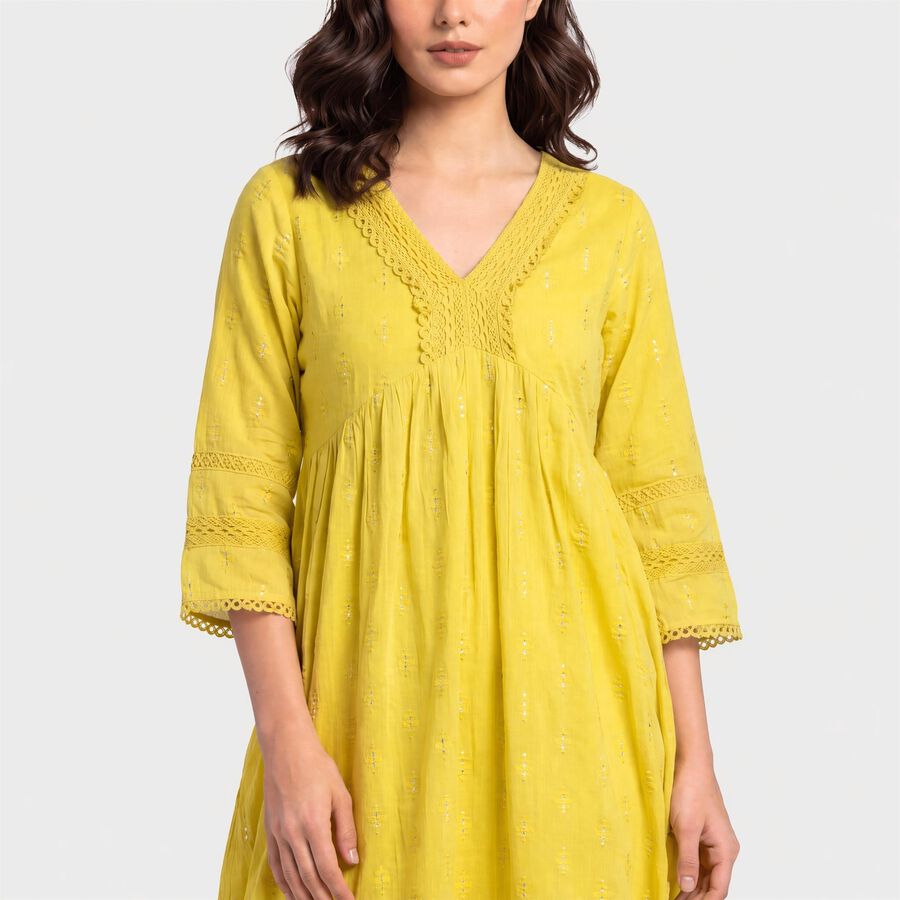 Women's Light Green Cotton V-Neck Embroidered Ethnic Set, Light Green, large
