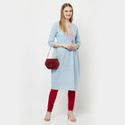 Cotton Flared Kurta, Light Blue, small image number null