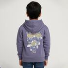 Boys Muted Lavender Purple Hooded Casual Sweatshirt, Mid Blue, small image number null
