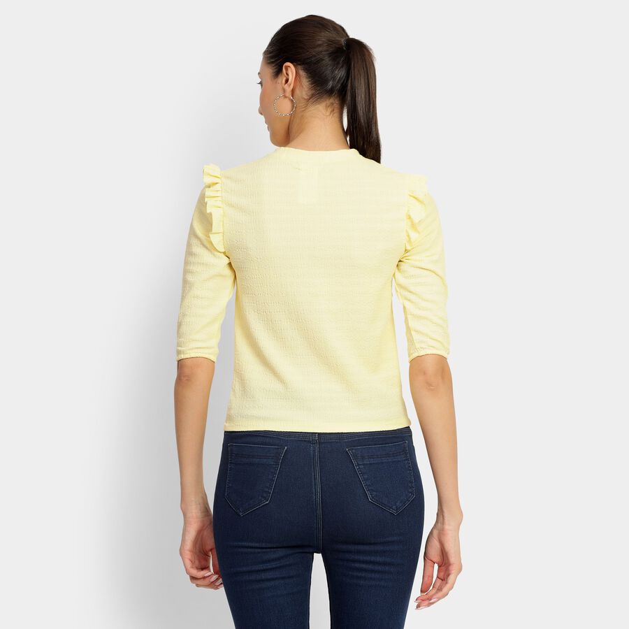 Ladies'  Crop  Top, पीला, large image number null