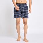 Men's 100% Cotton Boxers, Navy Blue, small image number null
