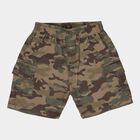 Infants Cotton Printed Half Pant, Olive, small image number null