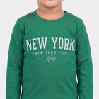Boys Green Crew Neck Regular Boys T-Shirt, Dark Green, small