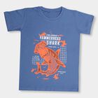Boys' 100% Cotton Half Sleeves T-Shirt, मध्यम नीला, small image number null