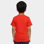Boys Bright Cherry Red Crew Neck Casual T-Shirt, Red, small image number null