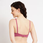 Half Lace Padded Bra, Lilac, small image number null