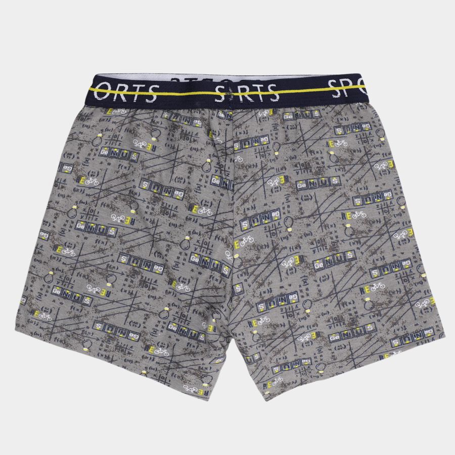 Boys' Light Grey Regular Fit Elasticated Waistband Briefs, हल्का ग्रे, large