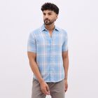 Men's Light Blue Classic Casual Shirt, Light Blue, small