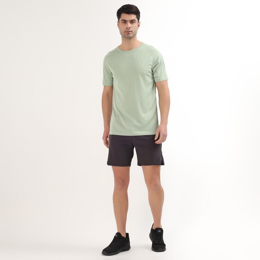 Men's Dark Charcoal Regular Fit Running Shorts, Dark Grey, large