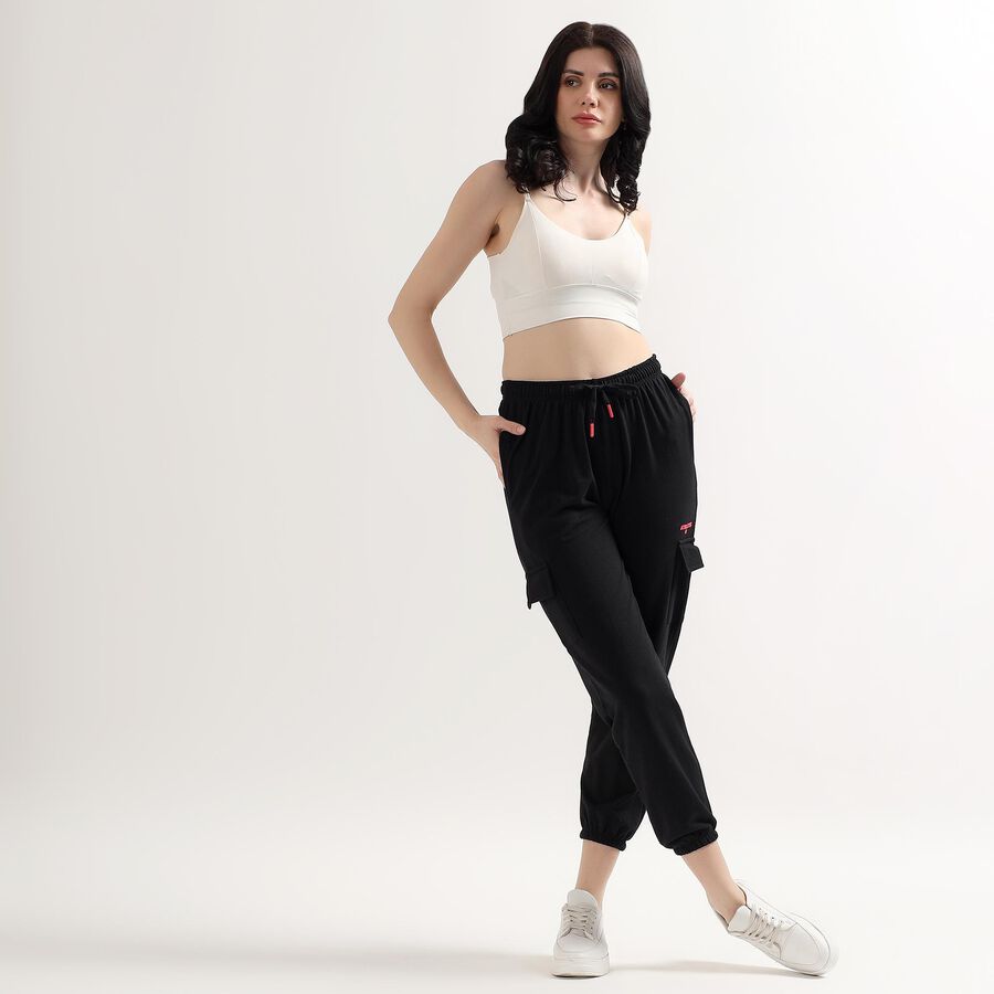 Ladies' Regular Track Pants, Black, large image number null