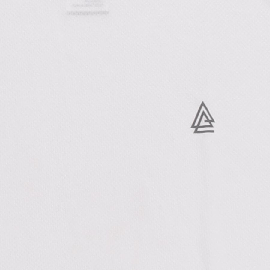 Boys Bright Snow White Round Neck Casual Half Sleeve T-Shirt, White, large image number null