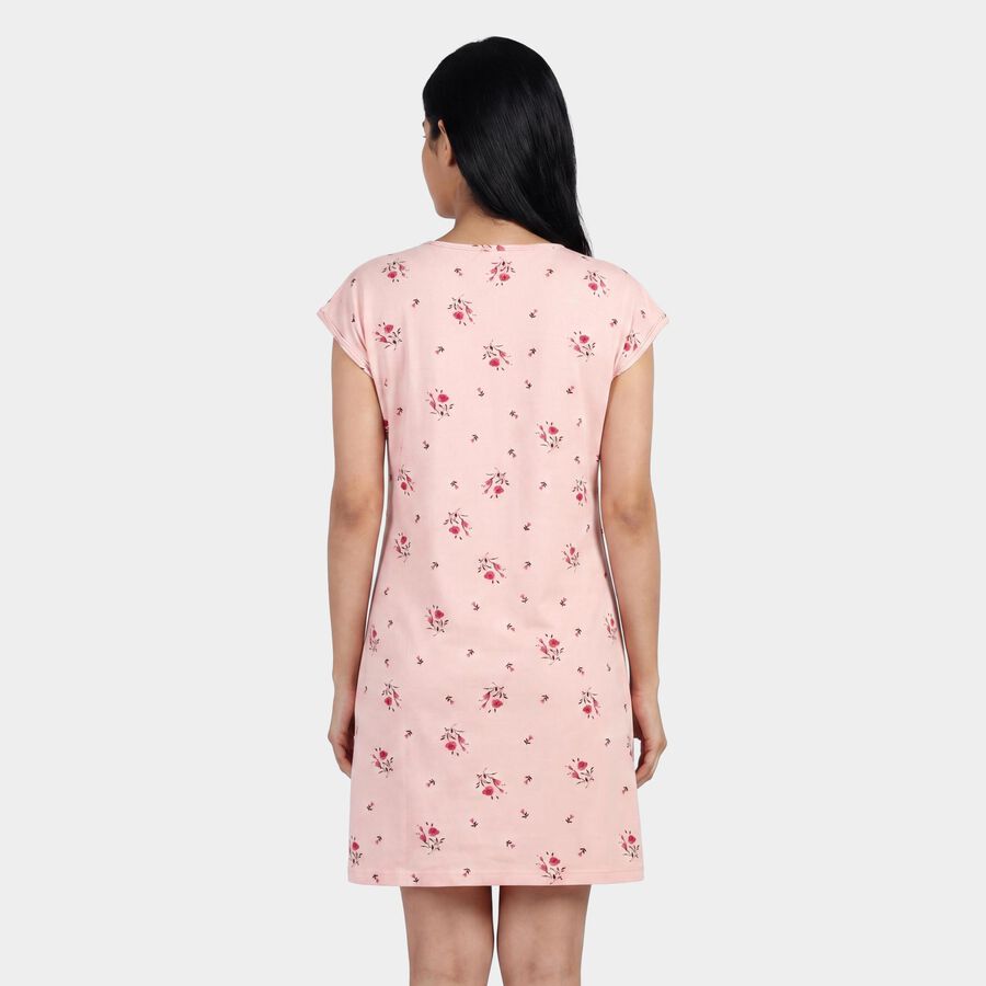 Women Light Pink Nighty, Light Pink, large