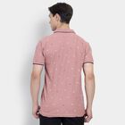 Men's 100% Cotton Collared Half Sleeves T-Shirt , पीच, small image number null
