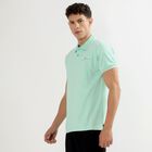 Men's 100% Cotton Collared Half Sleeves T-Shirt, एक्वा, small image number null