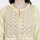 Ladies' 100% Cotton Kurta Pyjama Set with Dupatta, पीला, small image number null
