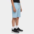 Boys' Navy Blue Regular Fit Cotton Blend Bermuda Shorts, हल्का नीला, small
