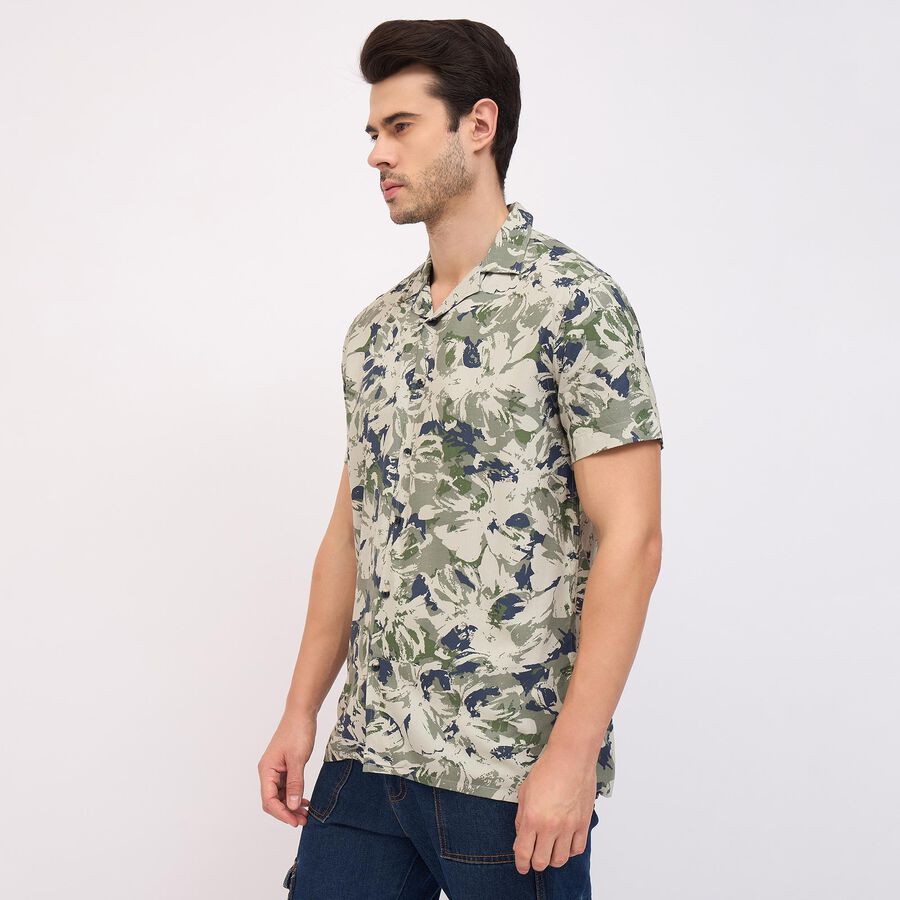 Men's Regular Collar Casual Shirt, Off White, large image number null