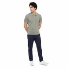 Men's Grey Polo Neck Polo T-Shirt, गहरा ग्रे, small