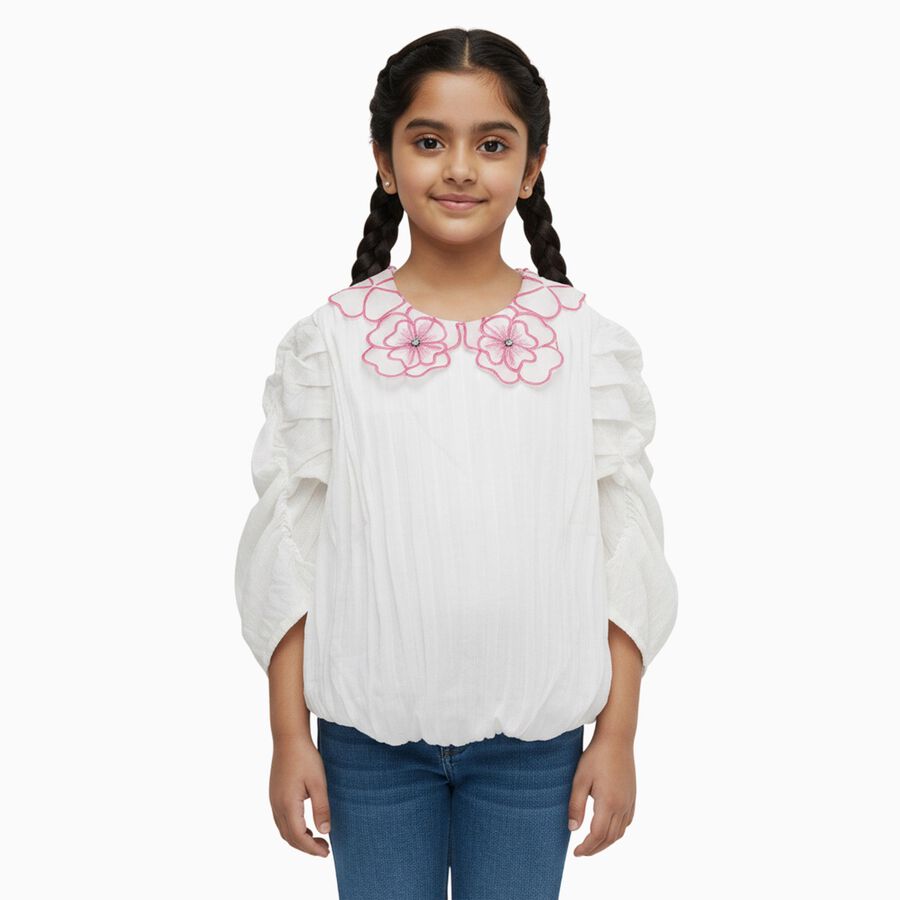 Girls' T-Shirt, White, large image number null