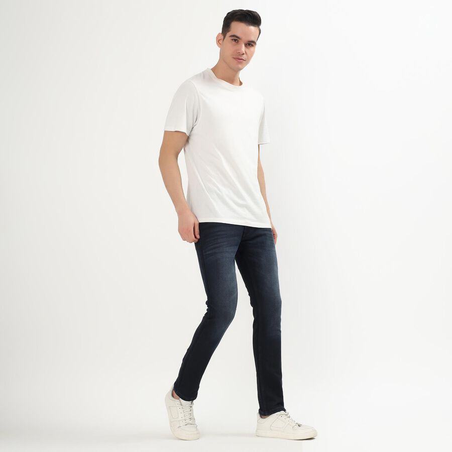 Men's Skinny Jeans, गहरा नीला, large image number null