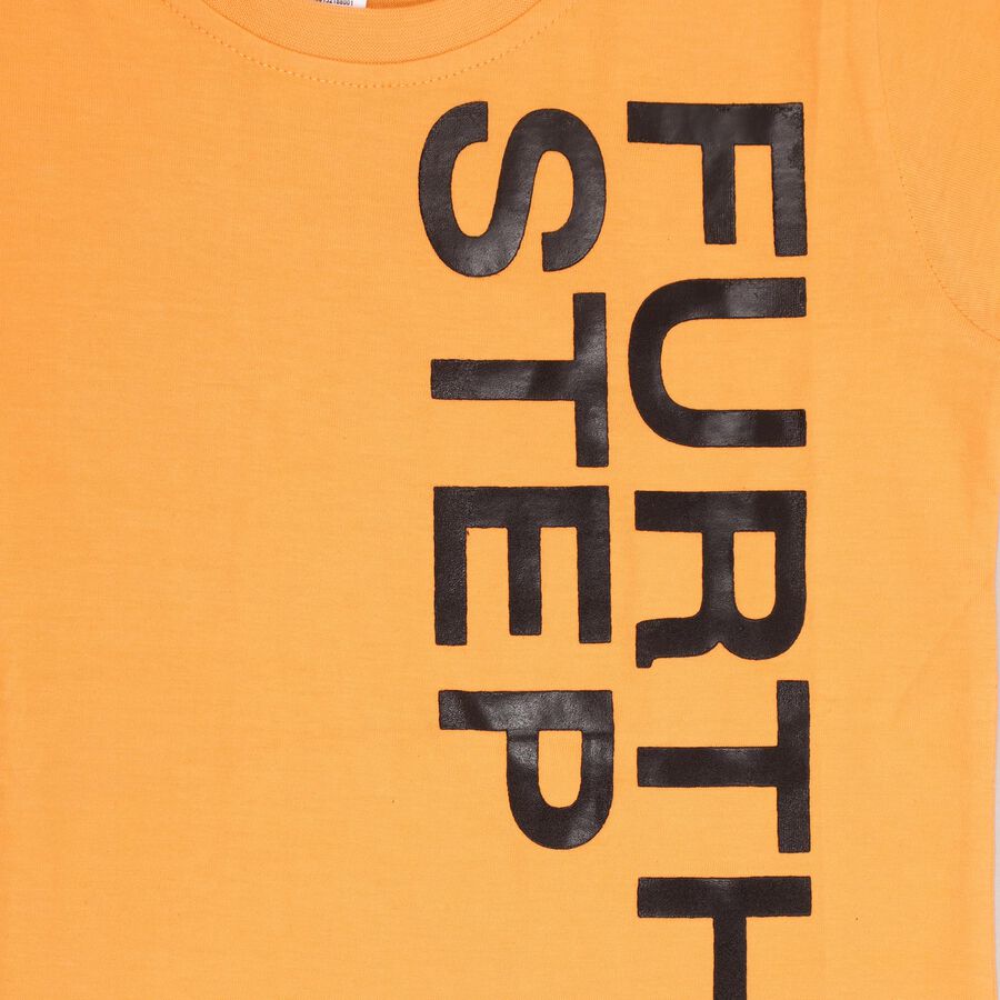Boys' 100% Cotton Half Sleeves T-Shirt , नारंगी, large image number null