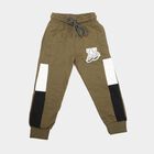 Boys Olive Green Jogger Colorblocked Pyjama, Olive, small