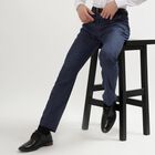 Men's Slim Fit Formal Trousers, Navy Blue, small image number null