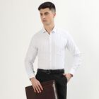 Men's Snow White Classic Collar Formal Shirt, सफ़ेद, small image number null