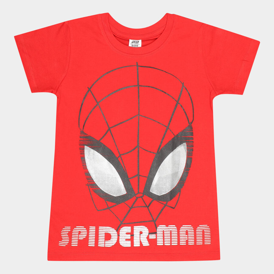Boys Cotton T-Shirt, Red, large image number null