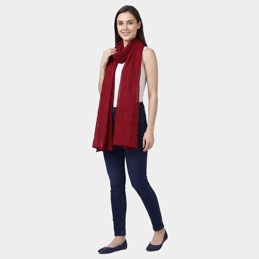 Women's Maroon Casual Dupatta, Maroon, large
