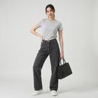 Women's Dark Grey Braided Side Detail Jeans, गहरा ग्रे, small