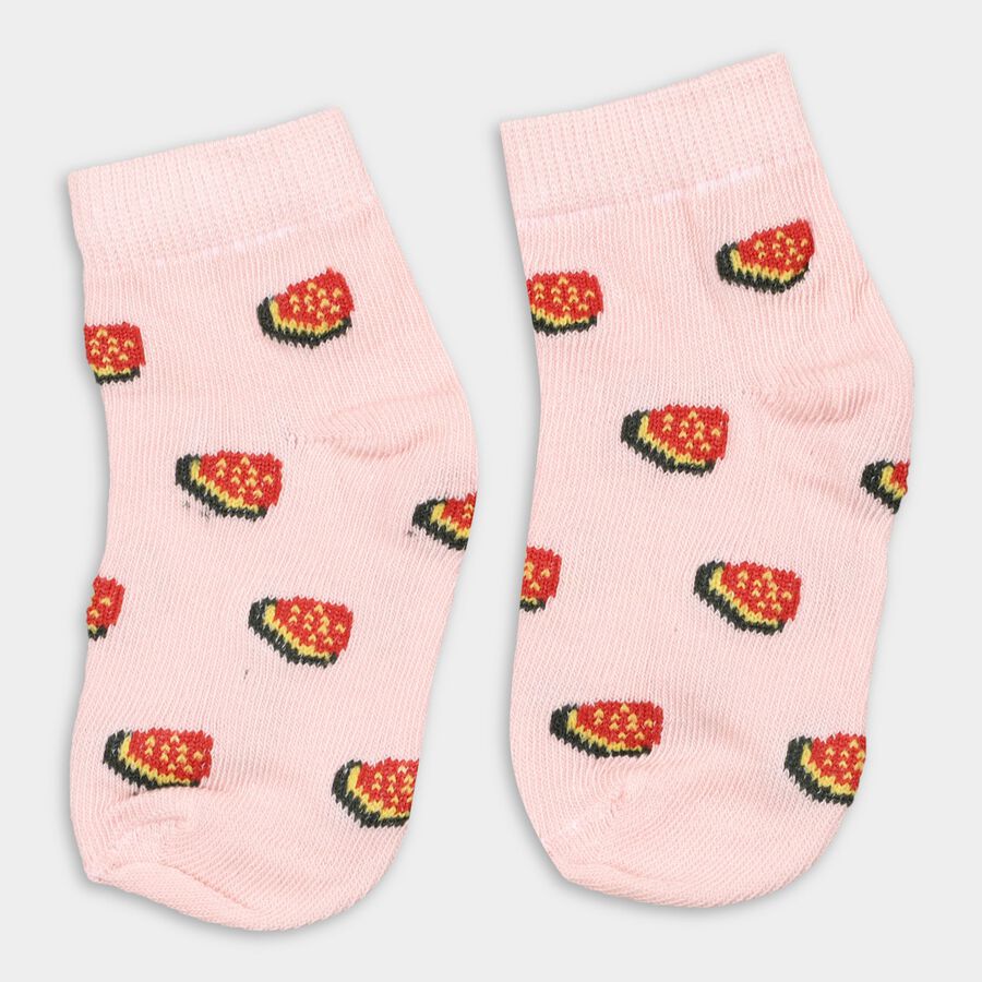 Girl's Socks (Pack of 2), पीच, large