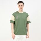 Men Green Round Neck Regular T-Shirt, हल्का हरा, small