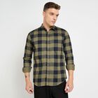 Men's 100% Cotton Casual Shirt, Dark Green, small image number null