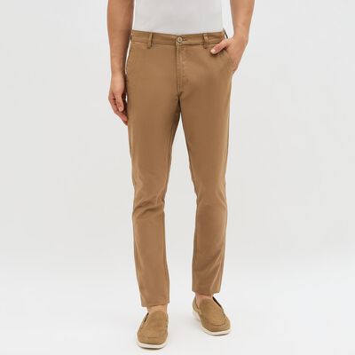 Men's 100% Cotton Slim Fit Casual Trousers