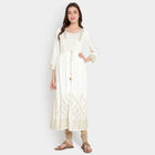 Solid 3/4Th Sleeves Kurta, Off White, small image number null