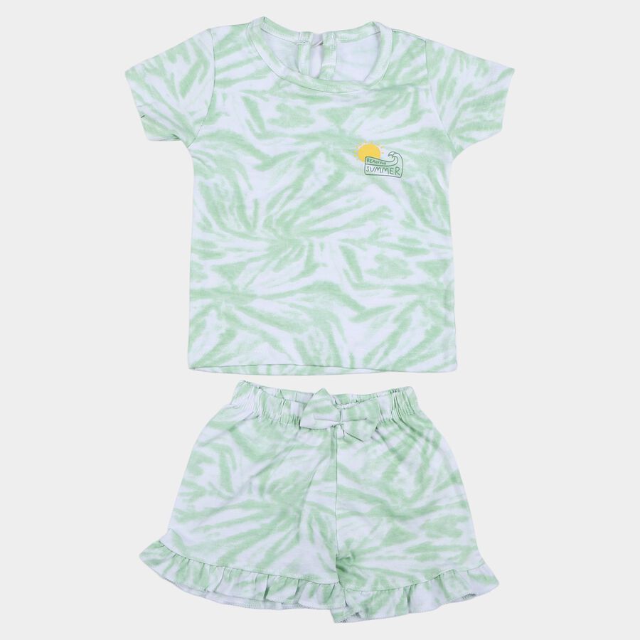 Infants' Short Set, Light Green, large