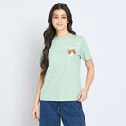 Ladies' Round Neck T-Shirt, हल्का हरा, small