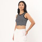 Women's Black Round Neck Graphic Print T-Shirt, Black, small