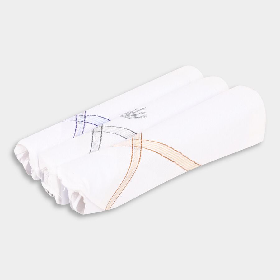 Men's 100% Cotton Hanky , White, large image number null