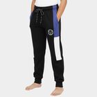 Boys' Black Color-Blocked Winter Pyjama, काला, small image number null