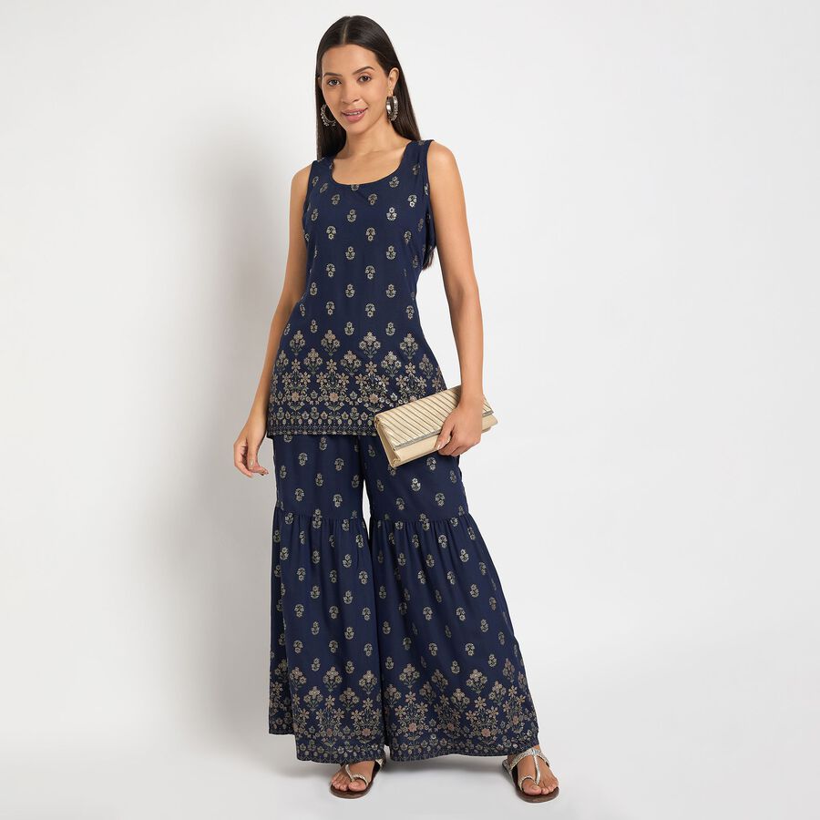 Ladies' Ethnic Set, नेवी ब्लू, large image number null