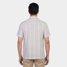 Men's Yellow Cotton Classic Collar Casual Shirt, पीला, small